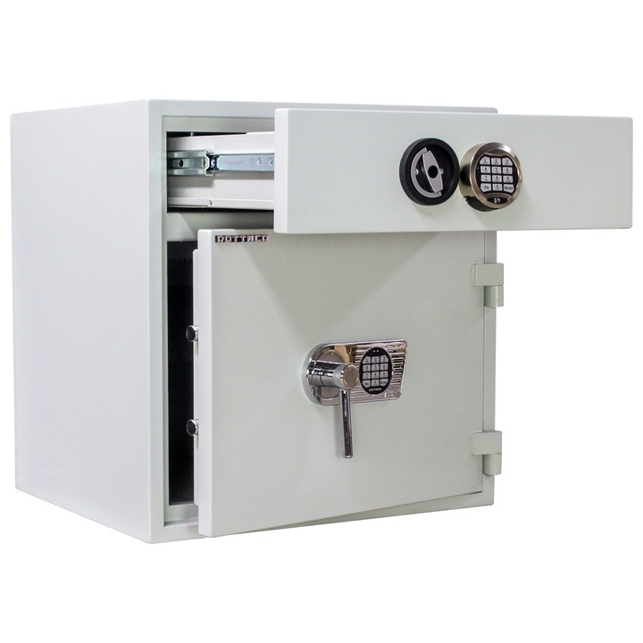 Seif Certificat cu Sertar Rottner D1-70 Inchidere Electronica Gri Deschis