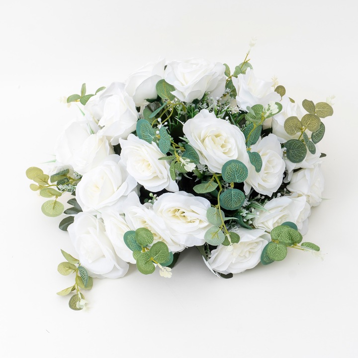 Aranjament floral, culoare alb, Ø 35 cm, B.S.P. / SL697-1_1