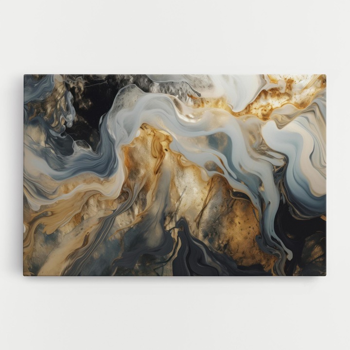 Картина, ARTHUB, Grey Gold Liquid Marble, 30x40 cm