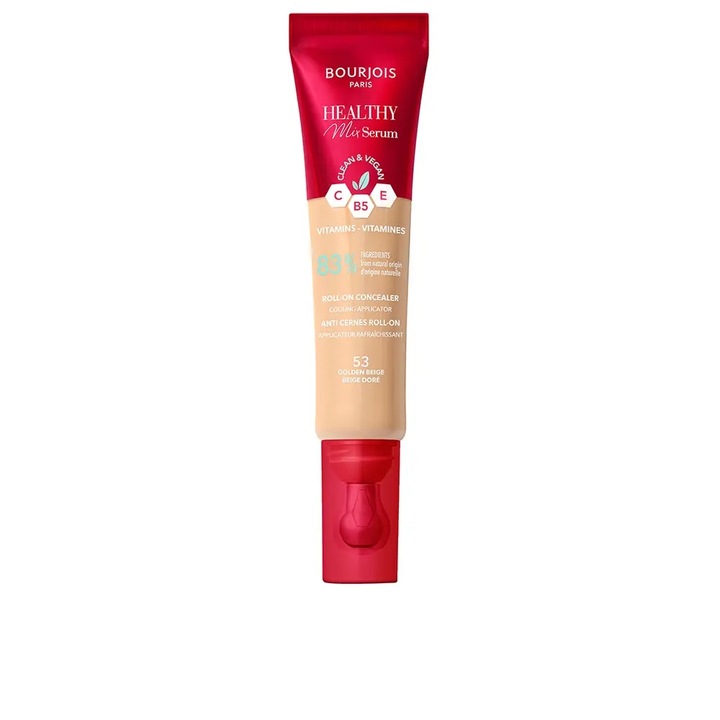 Folyékony korrektor a tökéletlenségek elfedésére, Bourjois Healthy Mix Serum, 53 aranybézs, 11 ml