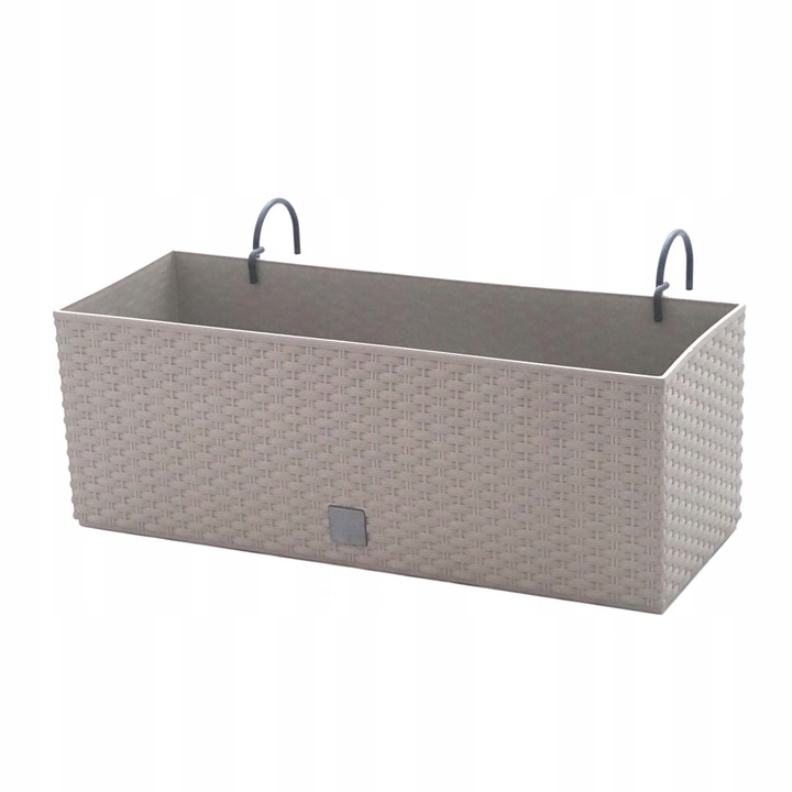 Ghiveci de flori pentru balcon cu maner, Dikel, Rato DRTC500, culoare Mocca