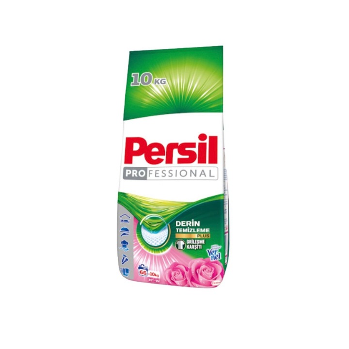 Detergent automat Persil Professional Powder Rose 10 kg, rufe albe si colorate, 66 spalari