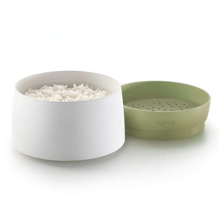 Recipient gatit orez/cereale, silicon platinat, 1 l, Lékué - 8710755881701