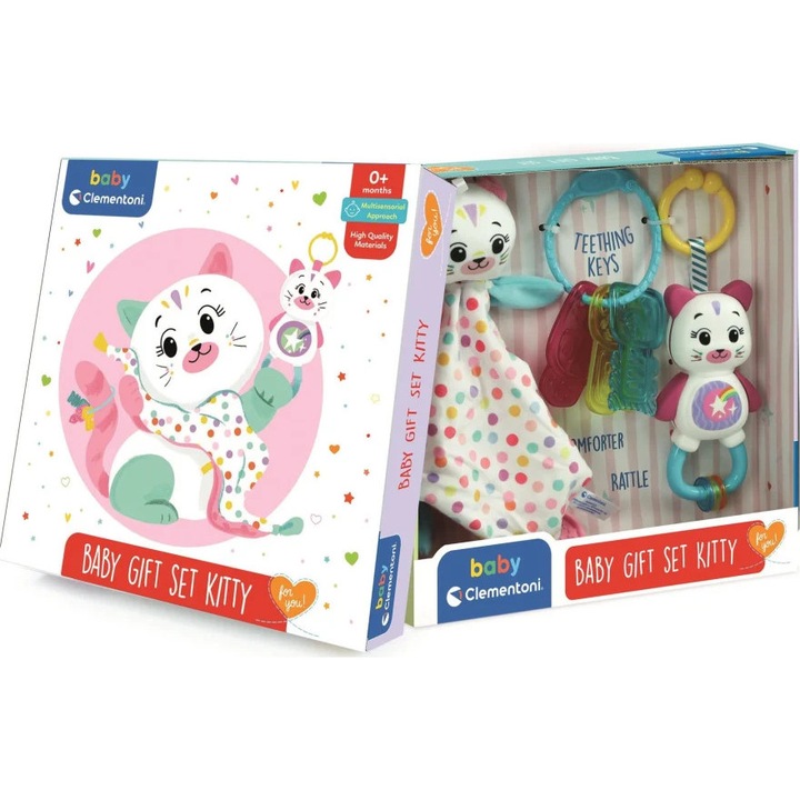 Clementoni fogászati és csörgős játékkészlet babáknak Pink, CL17841