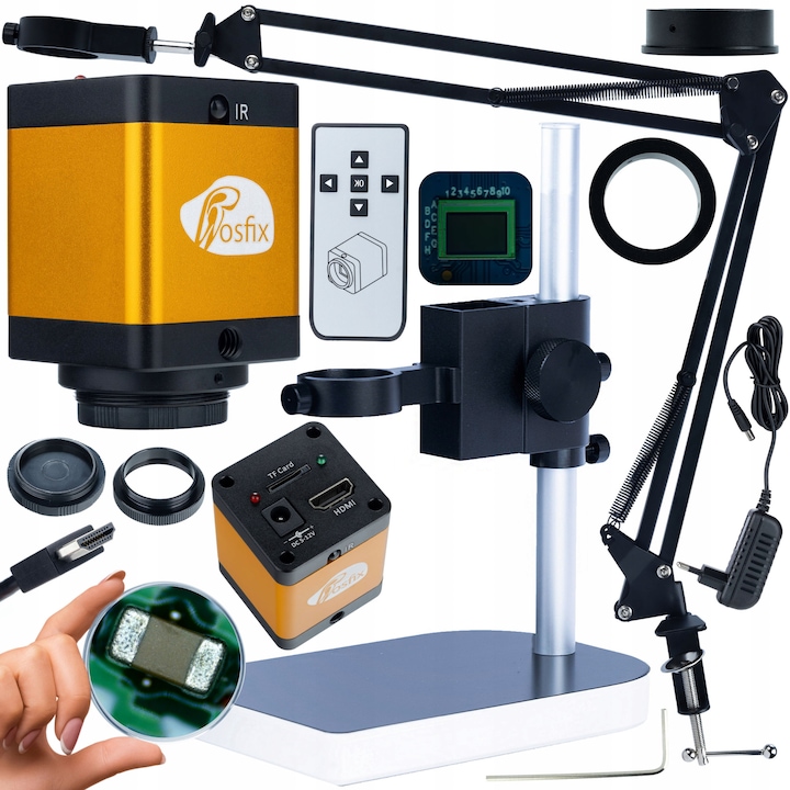 Цифров микроскоп, Rosfix, ODM-180X регулируемо рамо, ODM-100X платформа, PEGASUS Pro KMPP-HDMI-TF 12MP камера, Multicolor