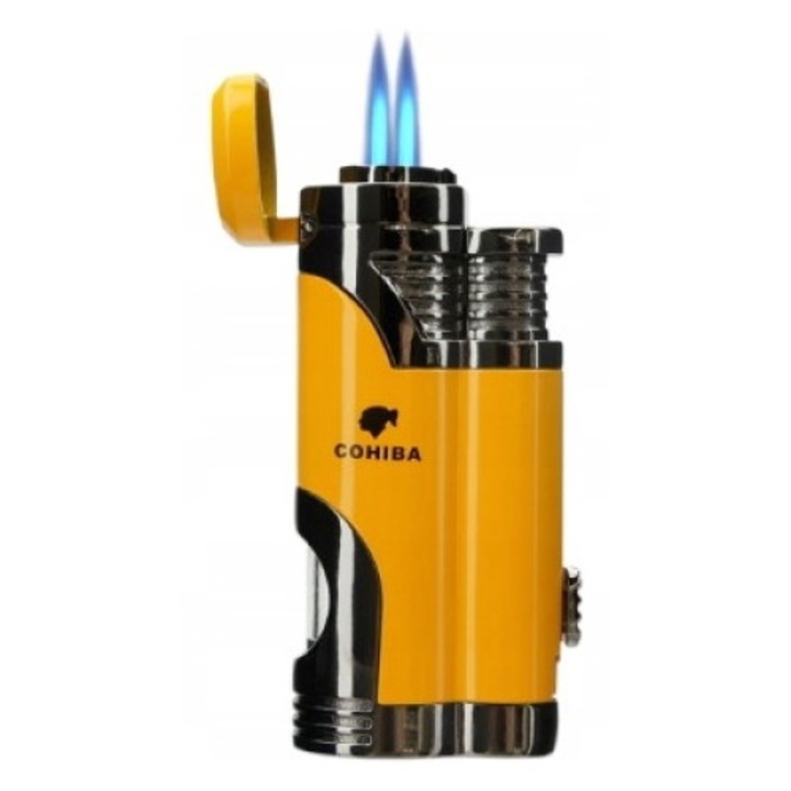 Bricheta pentru cunoscatori cu doua arzatoare cu filament turbo-jet, Cohiba 5b, Galben