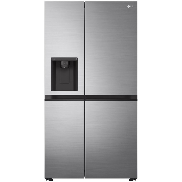 LG GSLV50PZXE Side by side hűtőzekrény, 635 l, Full No Frost, Ajtóhűtés, Lineár Inverter Kompresszor, E energiaosztály, M 179 cm, Rozsdamentes acél