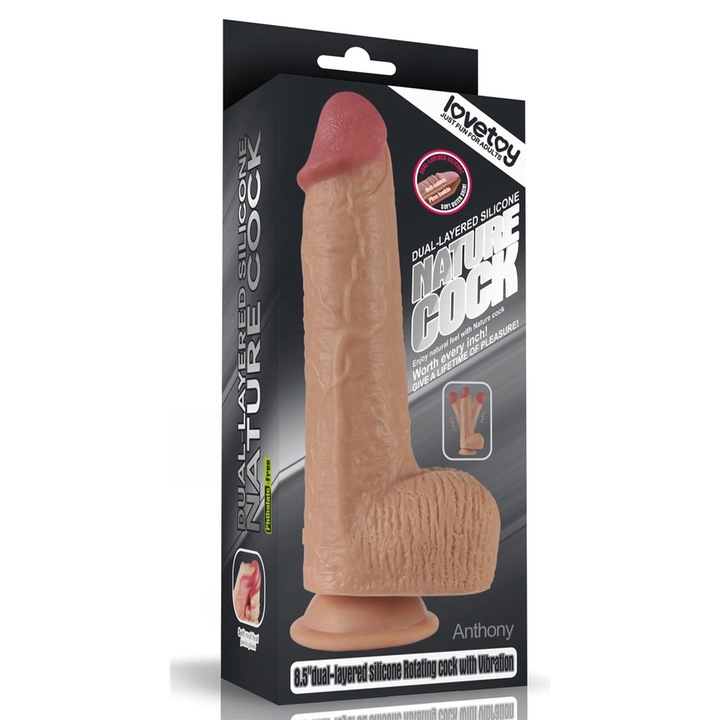 Дилдо, Lovetoy, силикон, 5 режима на вибрация, 8.5"