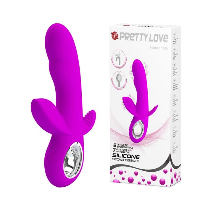 Вибратор Pretty love, USB, 35 функции, Медицински силикон, Водоустойчив