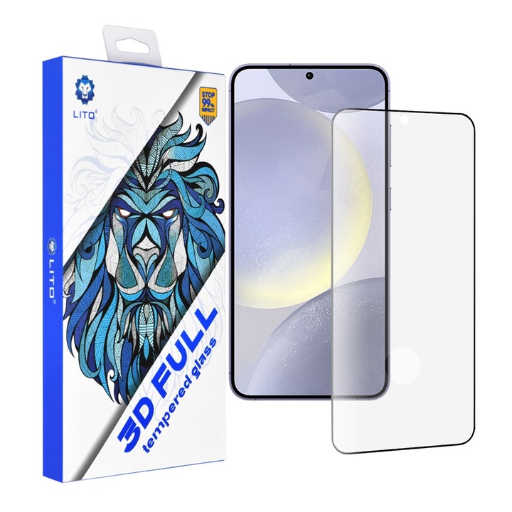 Fólia Samsung Galaxy S24 Plus készülékhez - Lito 3D Full Cover - Fekete
