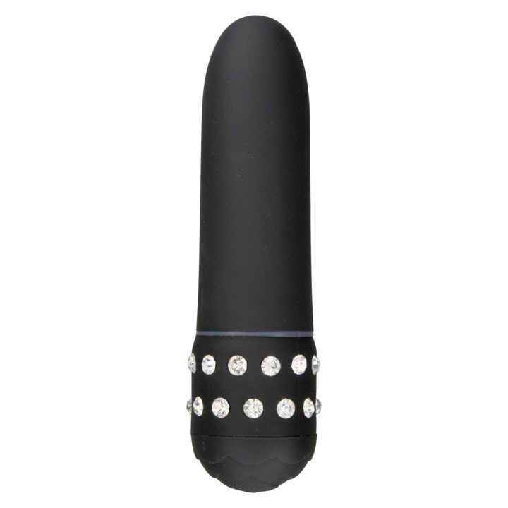 Vibrátor, Diamond Petit Vibe, 7 vibrációs mód, fekete, 15,5 cm