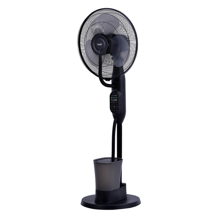 Ventilator umidificator Home by Somogyi SFM43BK, 75 W, diametru nominal al lamei 40 cm, 3 pale, 3 viteze, unghi de inclinare reglabil