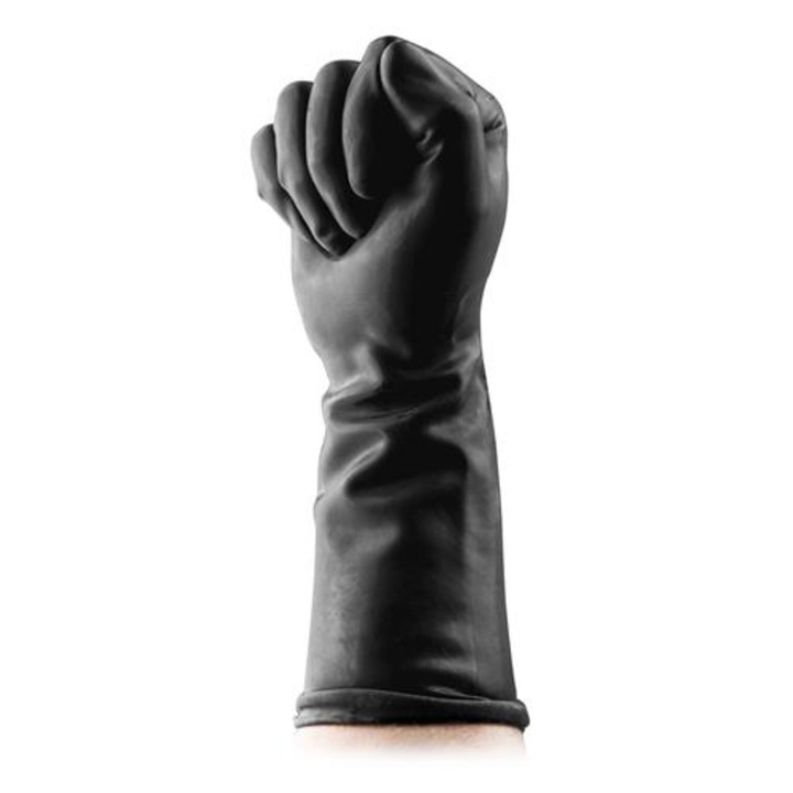 Manusi Fisting, Boss of Toys, Latex Elastic, Impermeabile, Negru