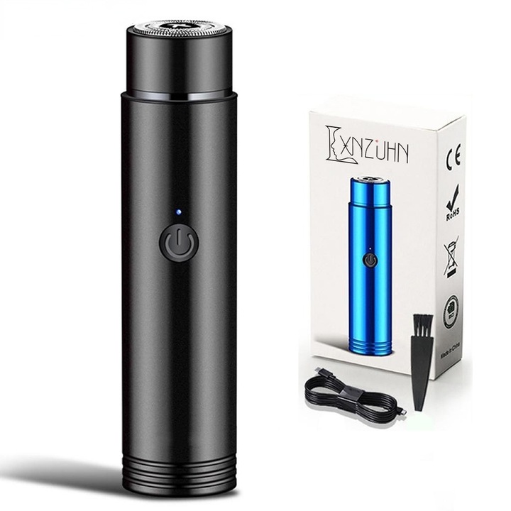 Мини електрическа самобръсначка, LXNZUHN, преносима, USB, черна