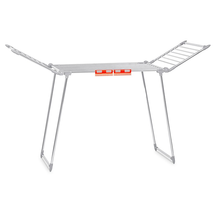 DacEnergy ruhaszárító, fém konstrukció, 2 összecsukható kar, összecsukható, masszív, csúszásmentes lábakkal, nagy szárítófelület 19 m