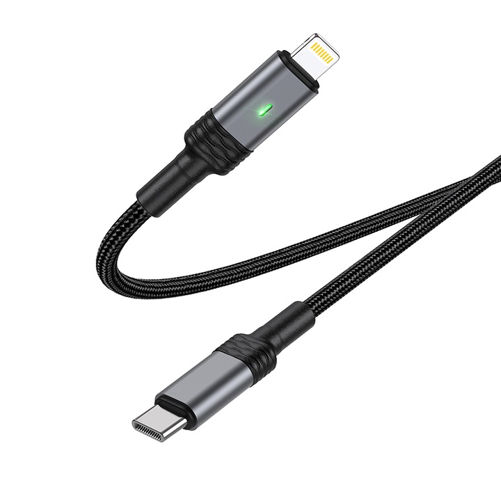 Borofone BU30 kábel USB-C – Lightning PD20W, 1, 2 m fekete