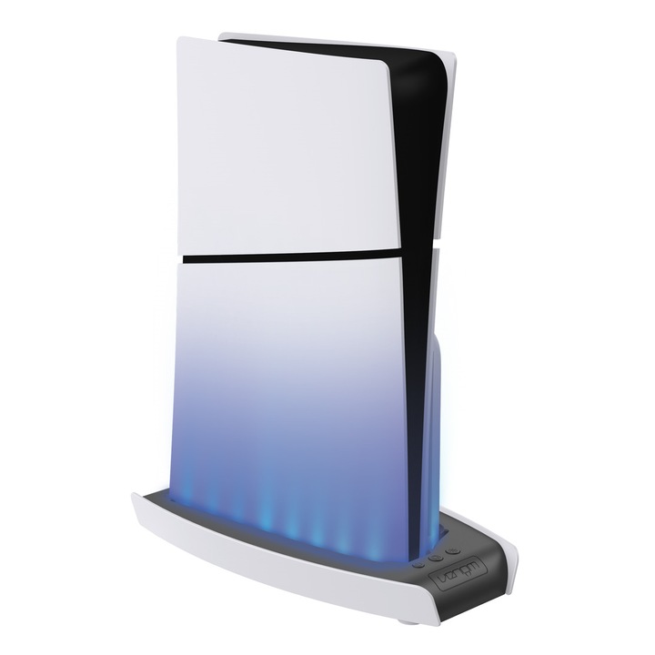 Suport LED pentru PlayStation 5 Slim Venom, VS5019, Multicolor, Negru