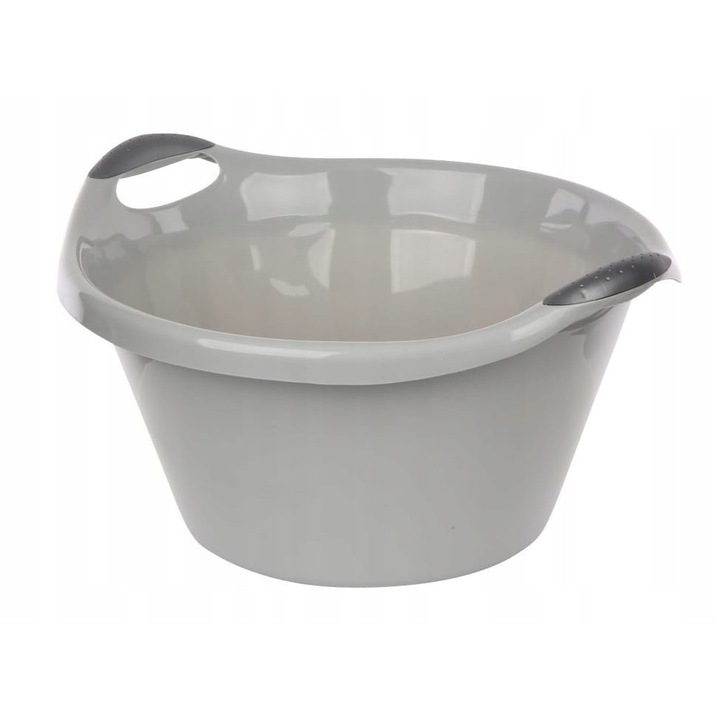 Szennyes kosár, Galicja, műanyag, 15 l, szürke, 44 x 25 cm