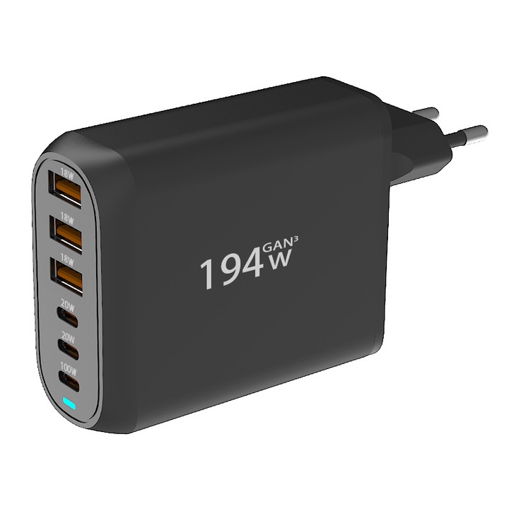 Telefon töltőállomás, SIHOiSi, 6in1, 100W, Fekete