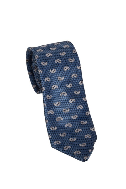 Cravata poliester, DUK, Model Geometric, 7.7 x 150 cm, DK40029- 77, Albastru