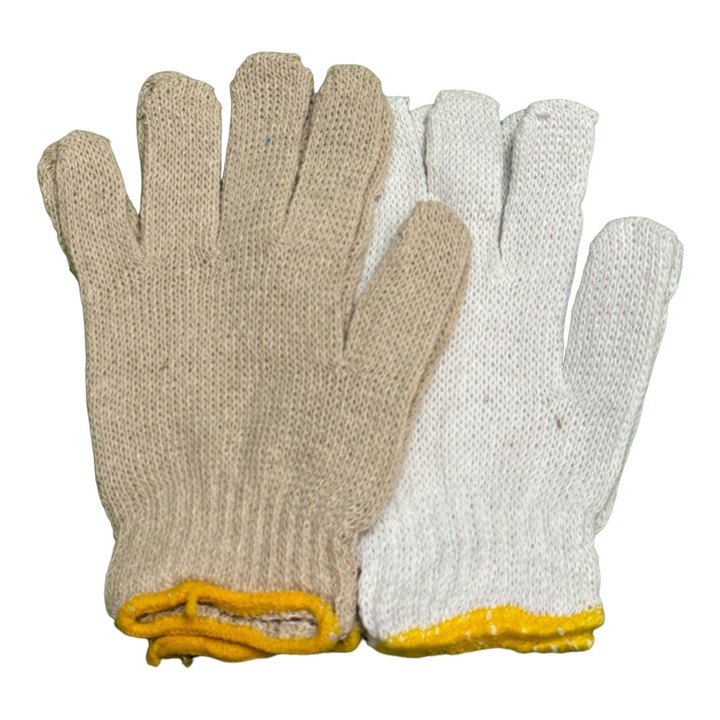 Set 2 perechi manusi de protectie, bumbac, marime universala, 21x13cm