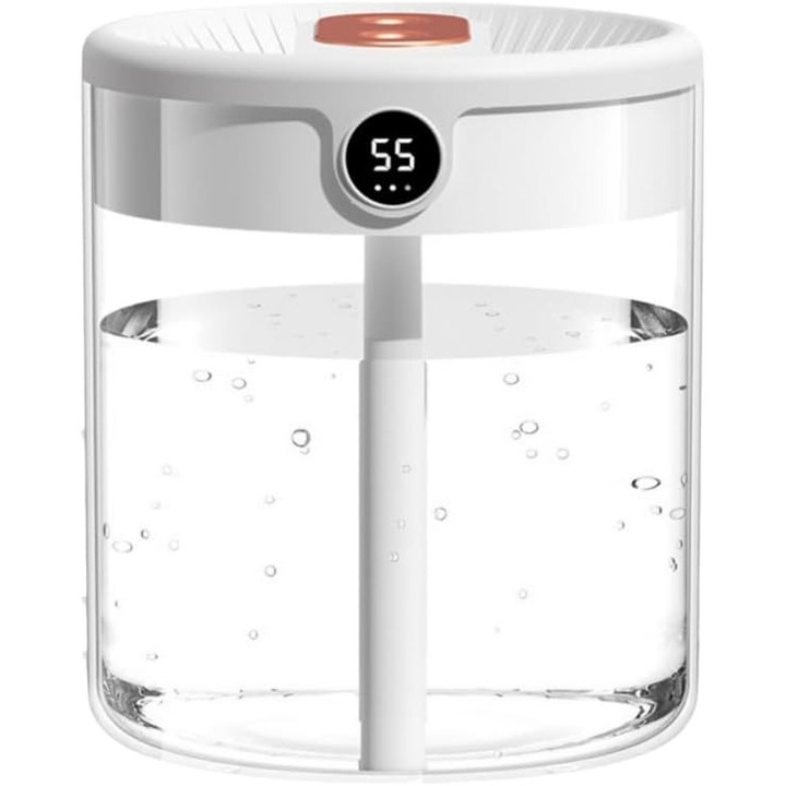 ZUNSEAT párásító, 2 literes kapacitás, intelligens érzékelő, éjszakai fény, rendkívül csendes