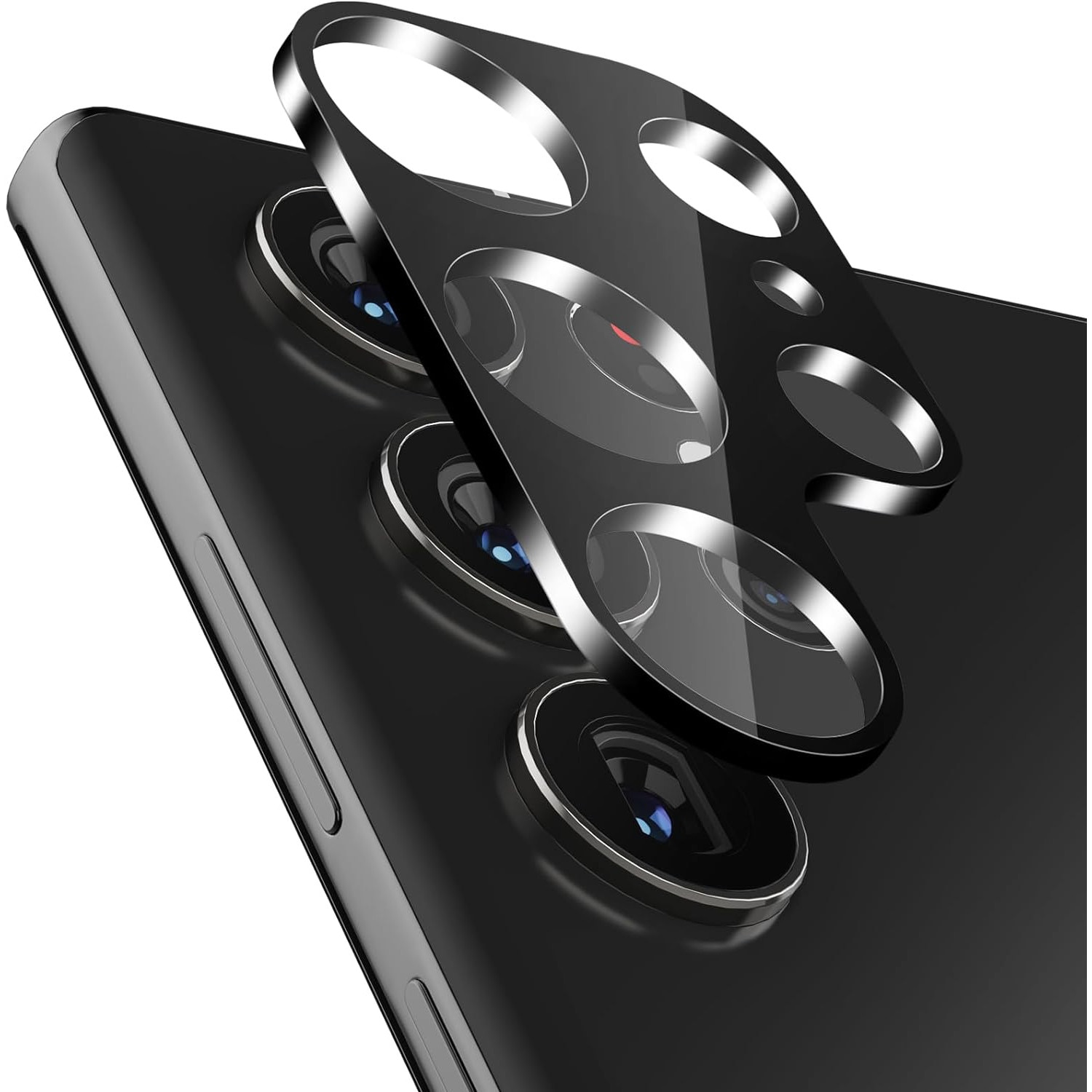 Folie Camera pentru Samsung S24 Ultra Daden din sticla, S+ Full Cover, Protectie Profesionala, Ultra Rezistenta, Calitate Premium, Negru