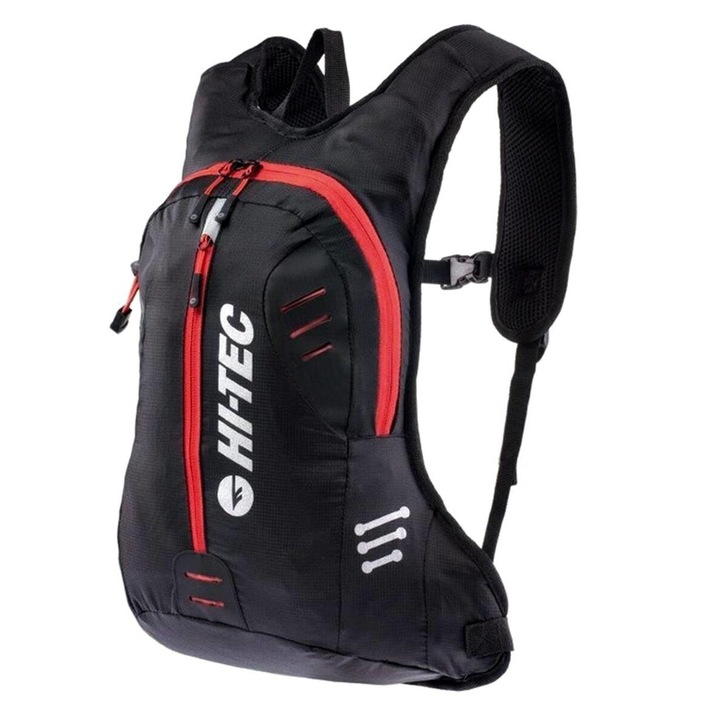 Rucsac Hi-Tec IVO, poliester, elemente reflectorizante, negru, 6L, 43x31x11cm