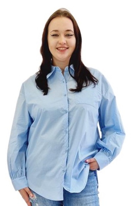 Női klasszikus ing, pamut, kék, L