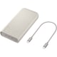 Acumulator extern Samsung Super, Fast Charge (25 W) Wireless Battery Pack 10000 mAh, Dual USB Type-C, Bej