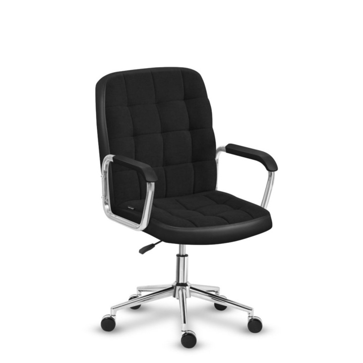 Irodai fotel, kényelmes irodai szék szövet, Future 4.0, Fekete