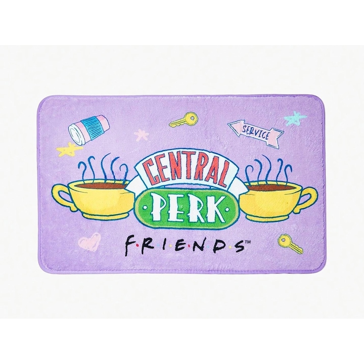 Padlószőnyeg Friends, Central Perk - Az Ön barátai, 60 x 40 cm, lila