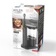 Periuta de dinti sonica, perie sonica ADLER AD 2180, 2 in 1 periuta sonica si irigator, 1200-1700 miscari/min, presiune 40-100 PSI, rezervor 500 ml, 2 capete incluse, incarcare USB-C, Negru, 1 bucata