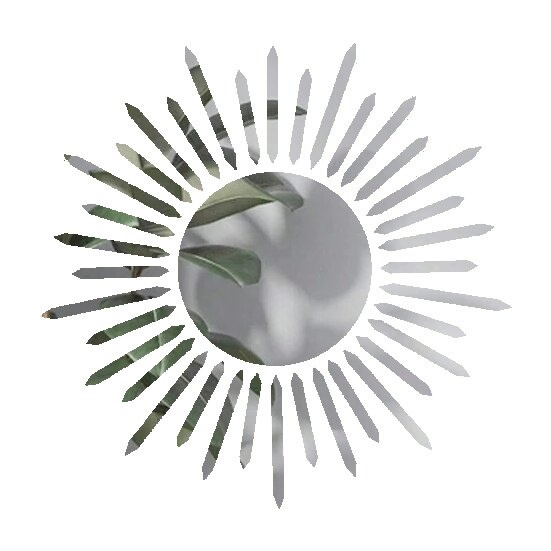 Oglinzi CCmax, Model Soare cu Raze Drepte, Silver reflective, Acrilice ...