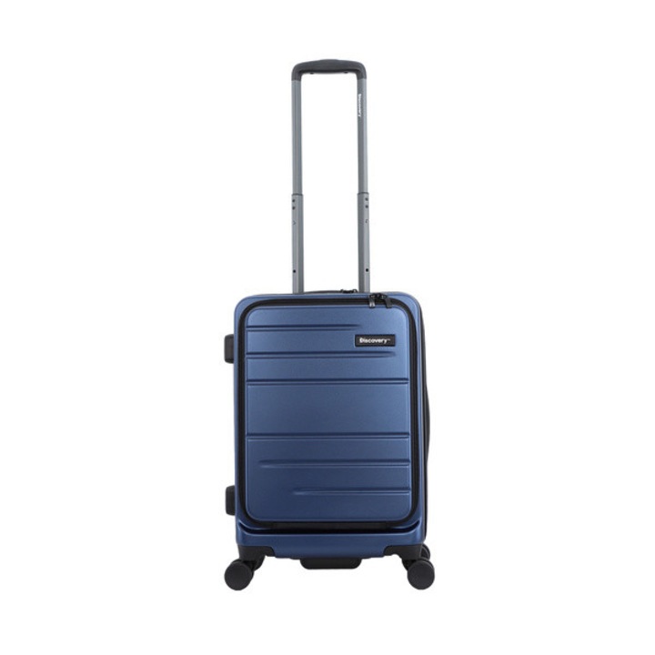 Куфар с колелца Discovery PATROL, поликарбон, 4 двойни колела, TSA, син