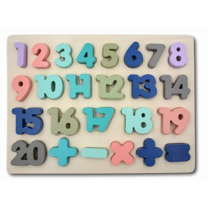 Puzzle Educativ, Baczek, Lemn, Colorat, 30x22.5x1.9cm