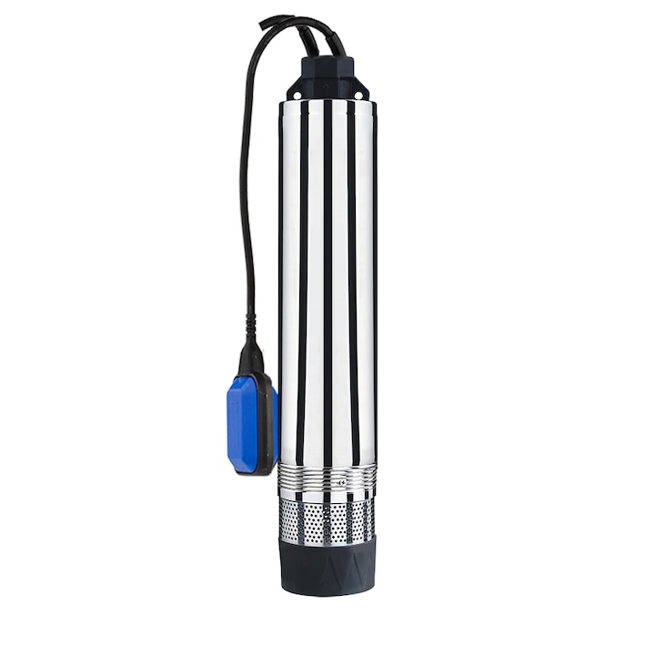 Потопяема помпа Gmax 100PCM, Кладенчова, 1100W, Максимален дебит 5.8 m3/h, Дълбочина на потапяне 15m, Воден стълб 75m, Корпус от неръждаема стомана