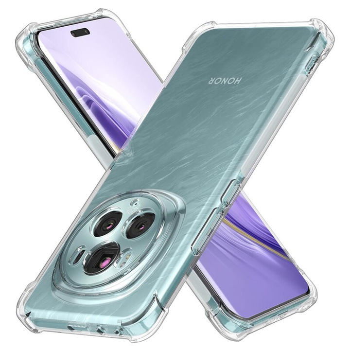 Husa Compatibila cu Honor Magic 6 Pro 5G, Anti-Shock, Colturi Intarite, Grosime 1.5mm, Protectie Camere, Transparent, Atlas