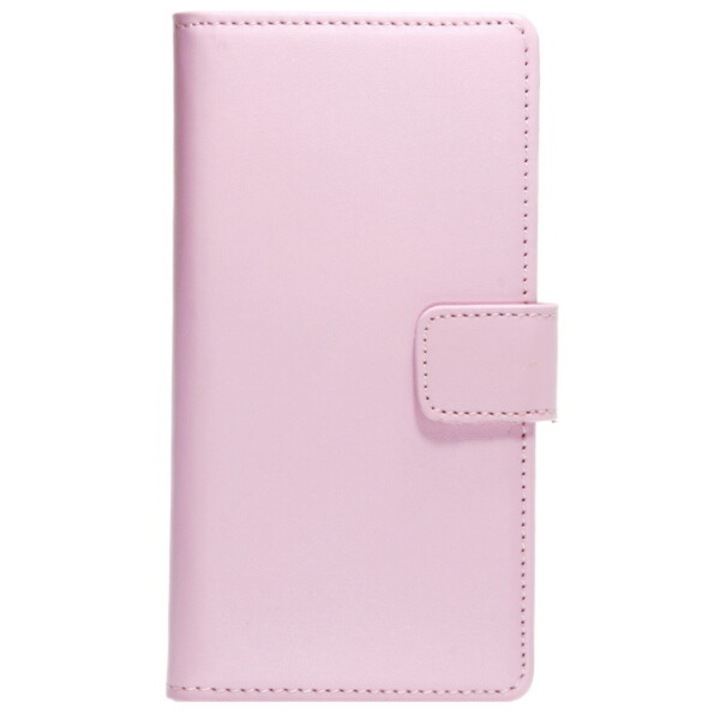 Защитен флип капак, съвместим със Sony Xperia Z2, Slim Leather Case, екологична кожа, розов