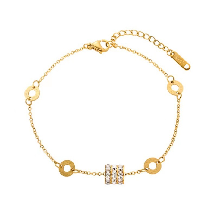 Bratara dama, titan, stil coreean, auriu