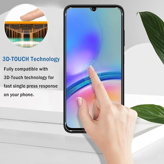 Folie de protectie 3D din sticla temperata pentru Samsung Galaxy A05s, margine fara aluminiu, hidrofoba, 9H, transparenta
