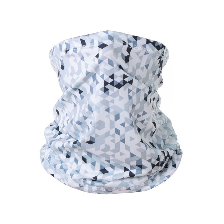 Masca de fata cu protectie solara pentru ciclism, Poliester, Gri