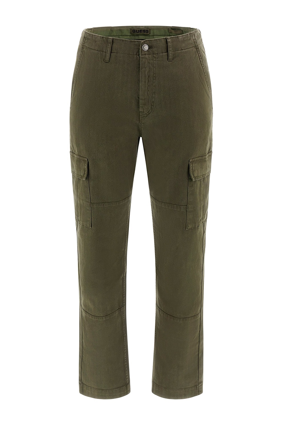 Guess, Pantaloni cargo regular fit, Kaki, W36-L32