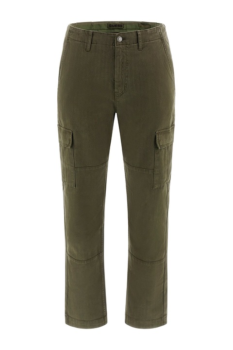 Guess, Pantaloni cargo regular fit, Kaki