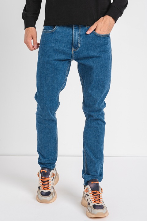 GUESS JEANS, Skinny fit farmernadrág, Sötétkék