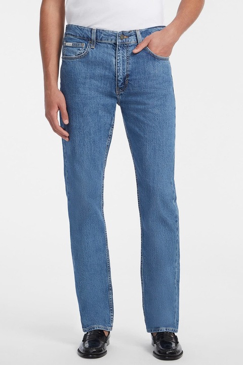 GUESS JEANS, Straight fit farmernadrág, Kék