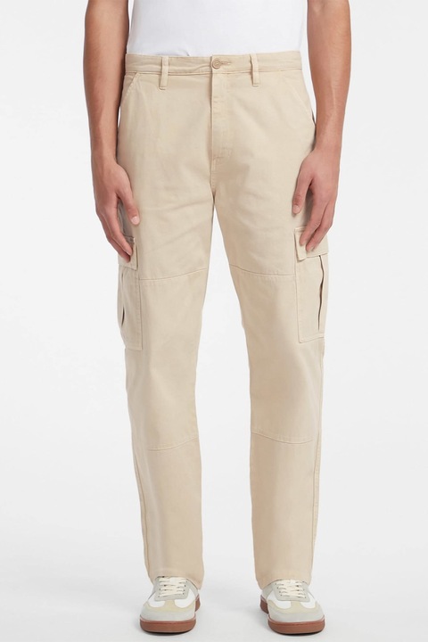 GUESS JEANS, Blugi cargo cu talie medie, Crem