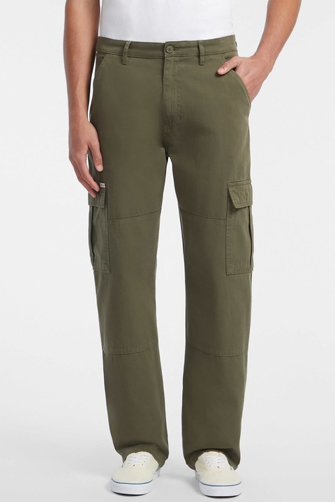 GUESS JEANS, Blugi cargo cu talie medie, Kaki