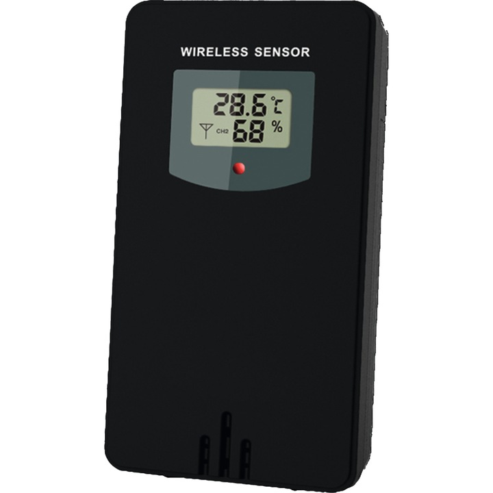 Senzor exterior TechniSat, Wireless, Negru