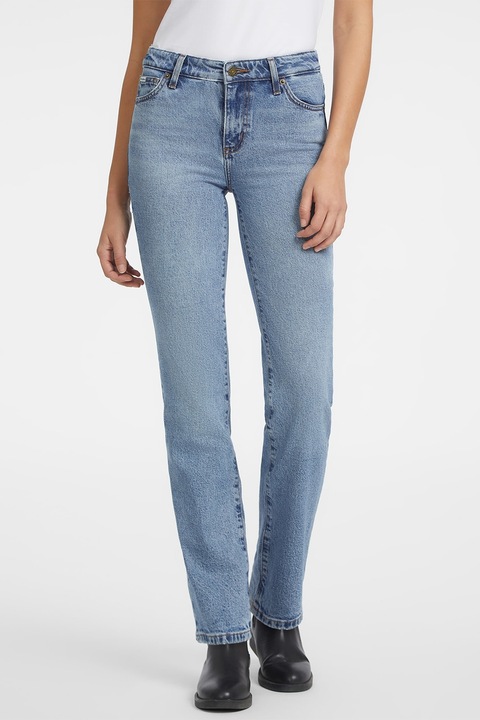GUESS JEANS, Прави дънки със средна талия, Светлосин